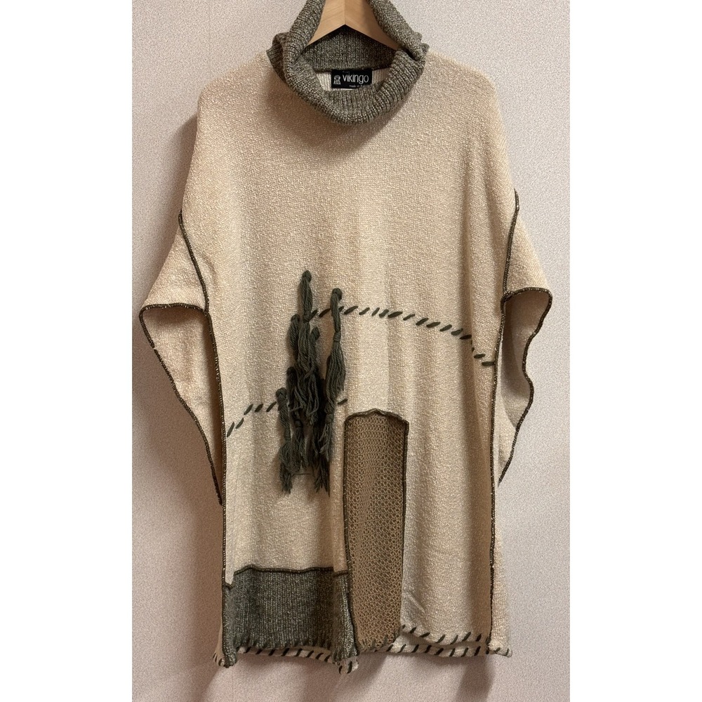 VintageVikingo Tunic Sweater Excellent Wool Alpaca Italy Knit Lagenlook Artsy